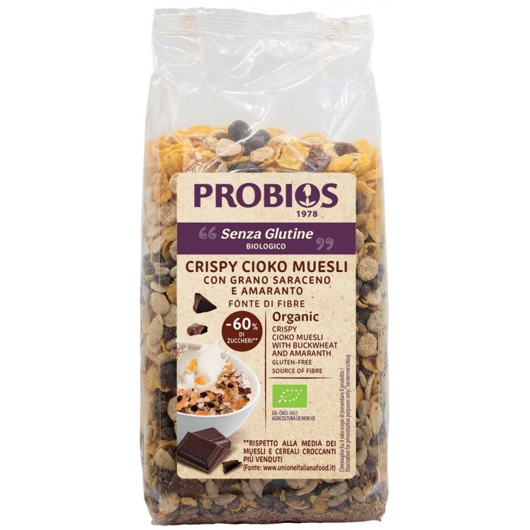 Probios Crispy Cioko Muesli Senza Glutine, Croccante e Biologico, 300g