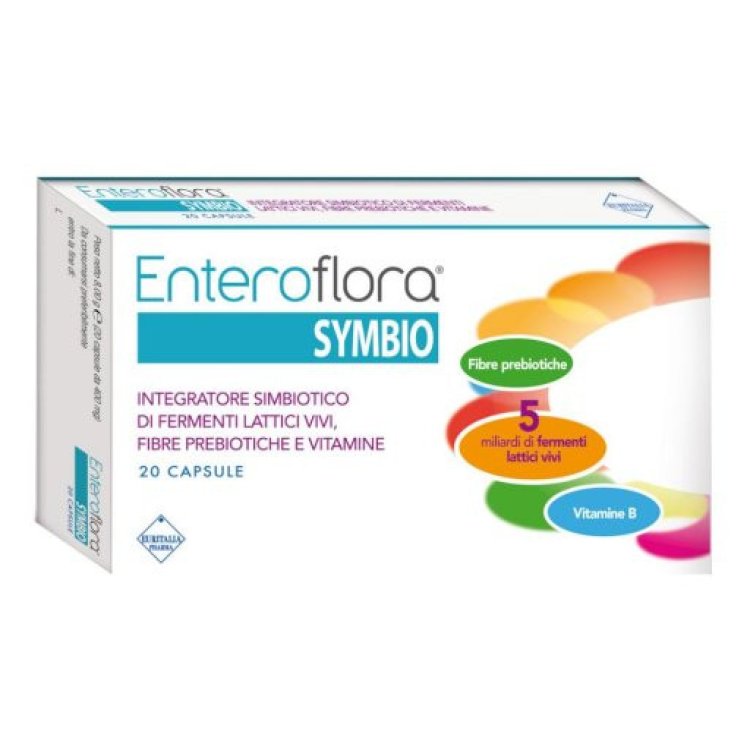 Enteroflora Symbio Integratore Fermenti Lattici per Equilibrio Flora Intestinale, 20 Capsule