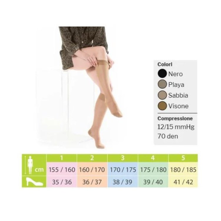 K&agrave;mila Gambaletto Maglia a Rete Bas New 70D Nero Misura 4