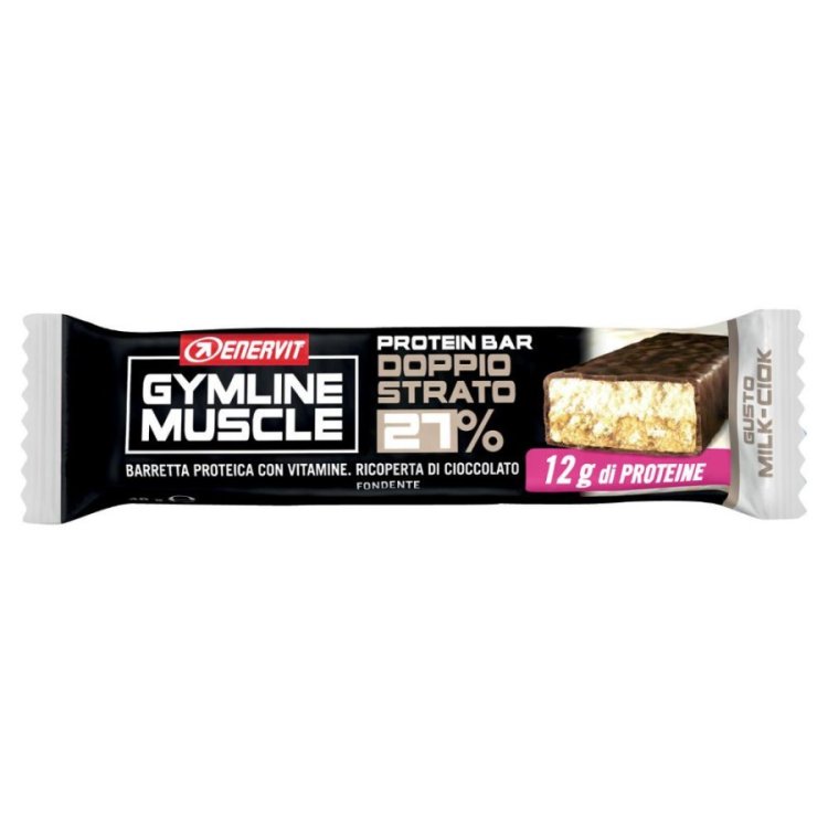 Enervit Gymline Muscle Barretta Proteica Doppio Strato Milk-Ciok 45 g