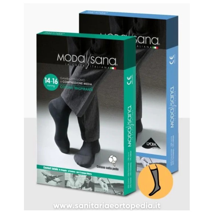 Gloria Modasana Gambaletto Uomo 14-16 mmHg Cotone Blu Taglia XS