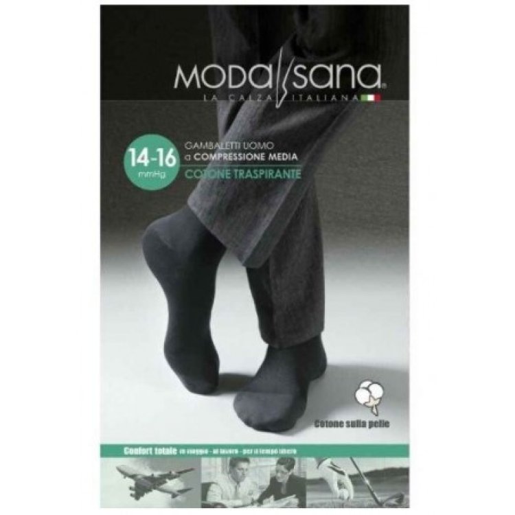 Gloria Modasana Gambaletto Uomo 14/16 mmHg Cotone Blu Taglia L