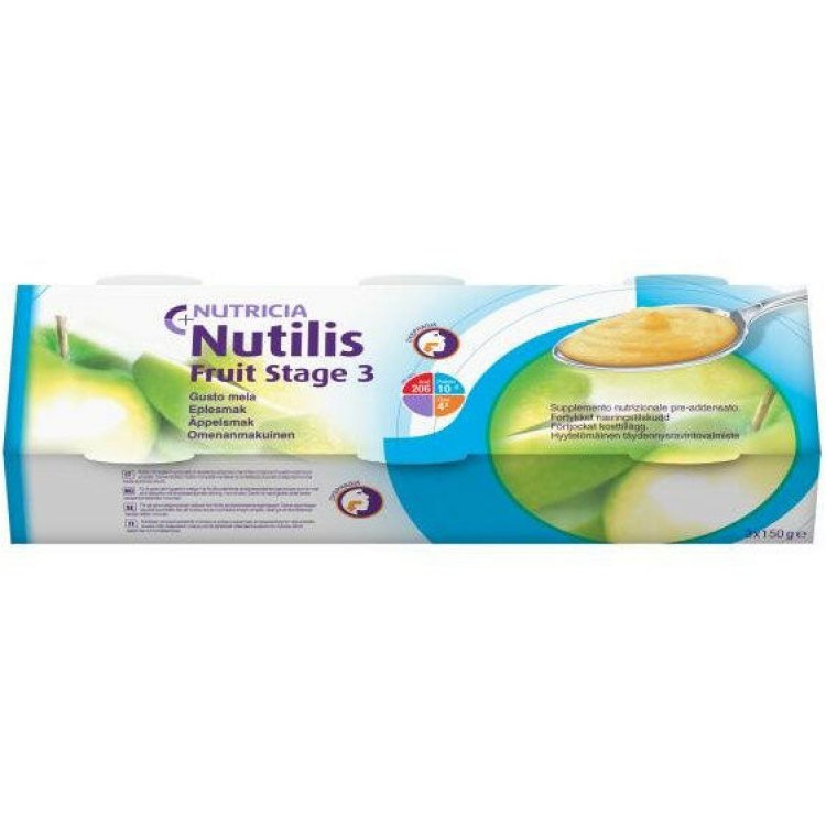 Nutricia Nutilis Fruit Stage 3 Mela Alimento a Fini Medici Speciali - 3x150g