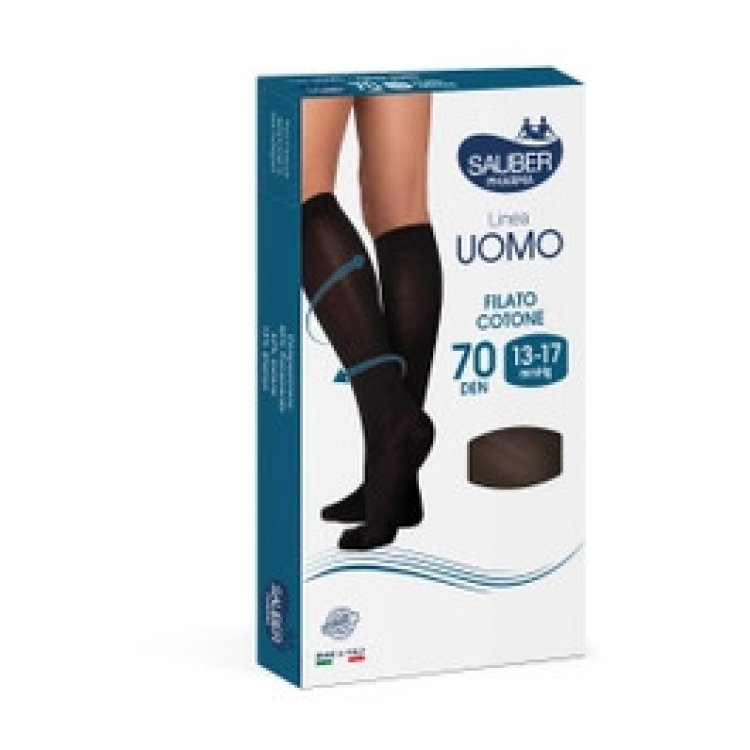 Sauber Calza Uomo Cotone 70D Nero