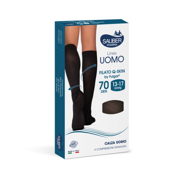 Sauber Calza Uomo Cotone 140 Denari Blu Taglia 43-45