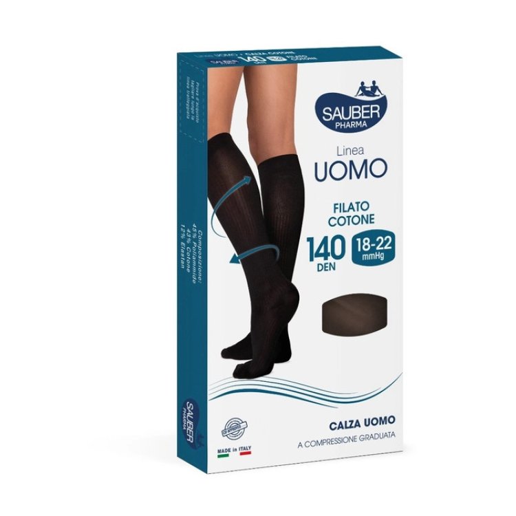 Sauber Calza Uomo Cotone 140D Grande Nero