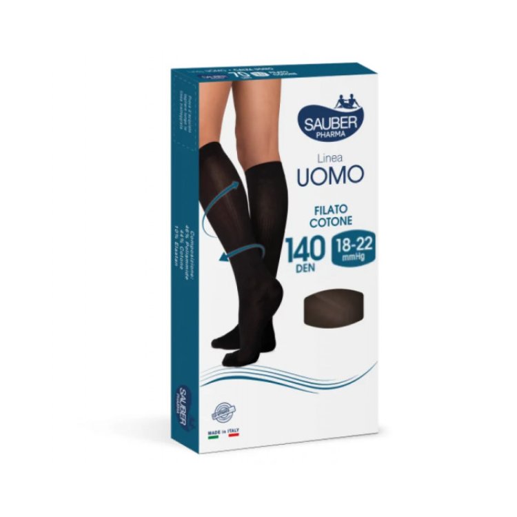 Sauber Uomo Calza Q-Skin 70 Den Nero Taglia M
