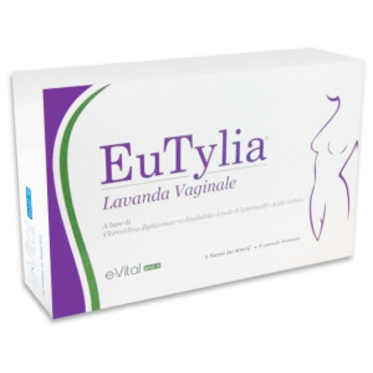 E.vitalgroup Eutylia Lavanda Vaginale Clorexidina per Vulvovaginiti 5 Flaconi
