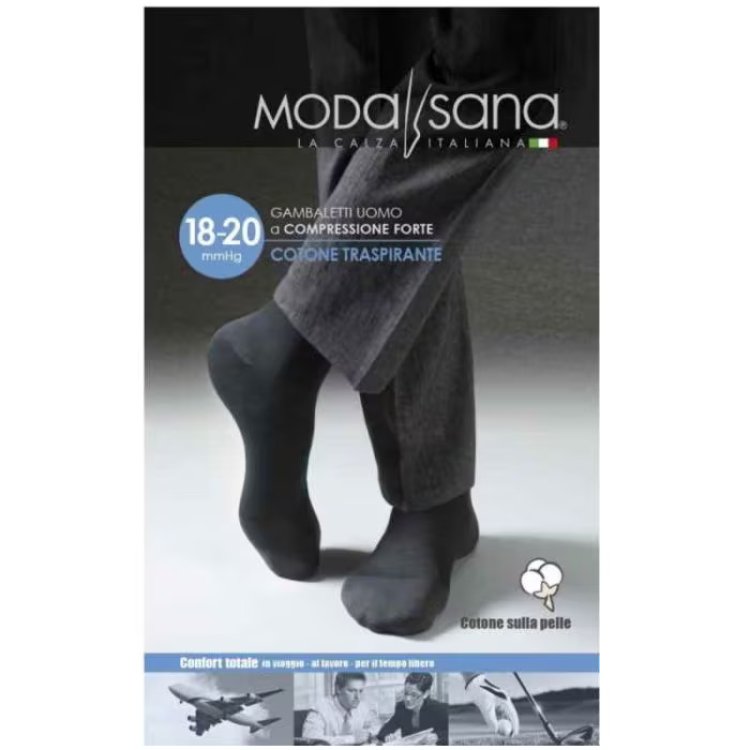 Gloria Modasana Gambaletto 18/20 mmHg Cotone Antracite Taglia L