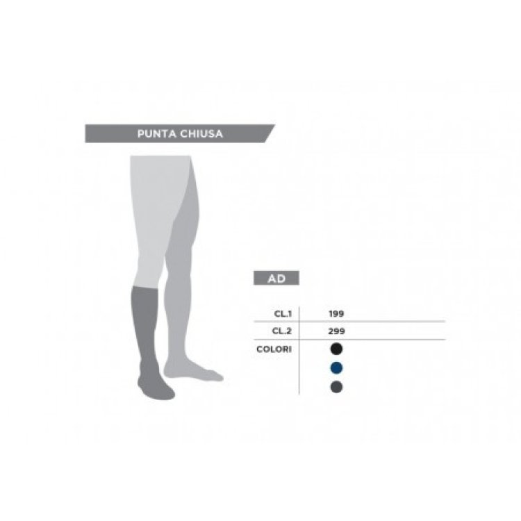 Gloria Modasana Gambaletto 18/20 mmHg Cotone Nero Taglia M