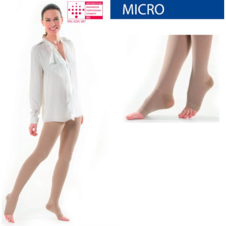 Ca-Mi Kamila Micro Collant Punta Aperta Beige Taglia S