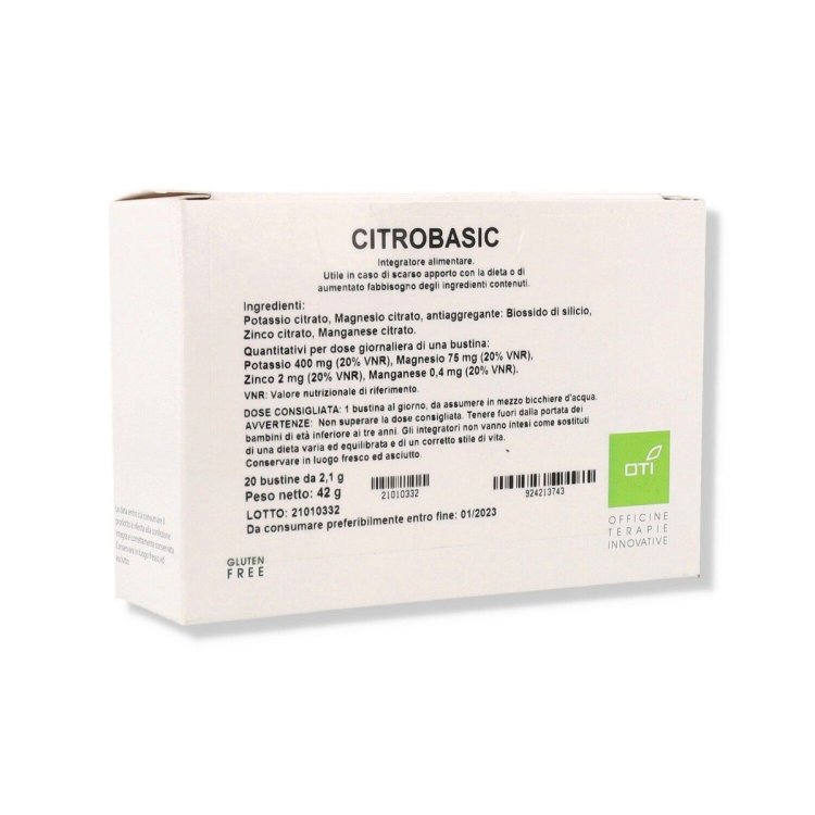 Oti Citrobasic Integratore di Potassio e Magnesio 20 Bustine