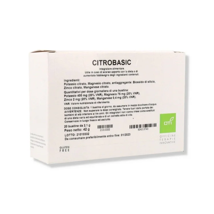 Oti Citrobasic Integratore di Potassio e Magnesio 20 Bustine