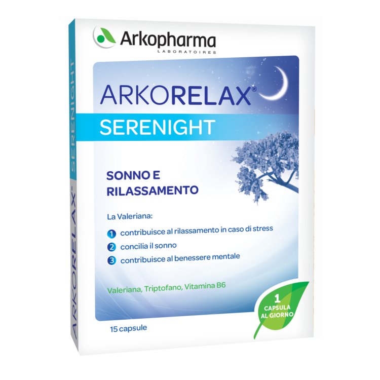 Arkofarm Serenight Integratore per il Sonno con Valeriana L-triptofano 15 Capsule