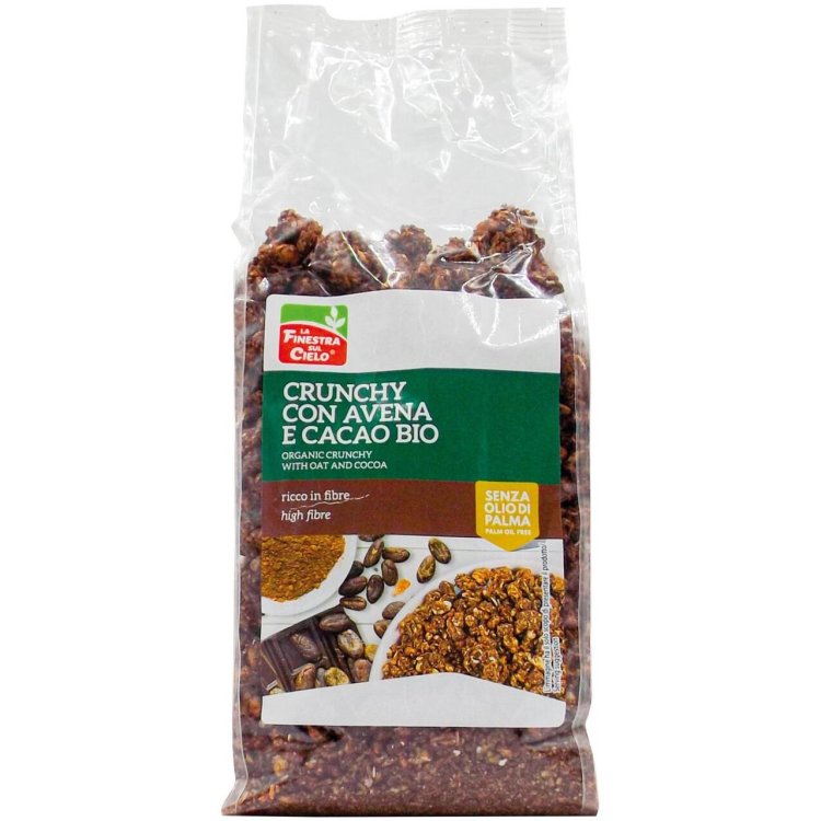 La Finestra sul Cielo Crunchy Avena e Cacao Biologici Muesli per Colazione 375g