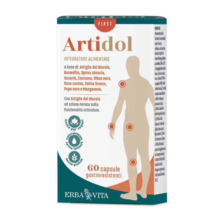 Erba Vita Artidol Integratore Alimentare per Funzionalit&agrave; Articolare, 60 Capsule