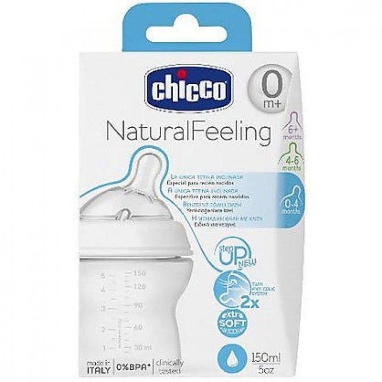 Chicco Natural Feeling Biberon 0m+ Anticolica 150 ml