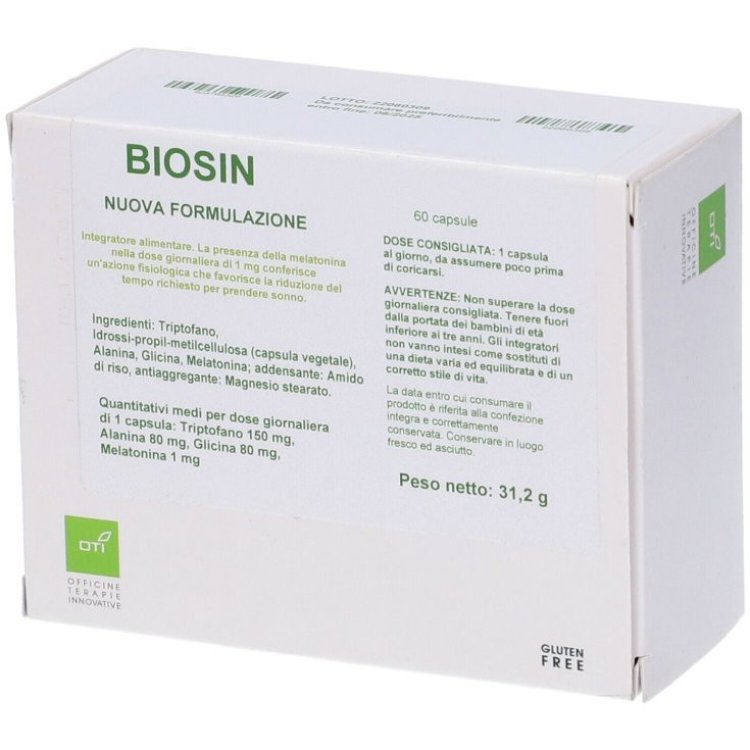 Oti Biosin Integratore Alimentare per Sonno e Rilassamento 60 Capsule