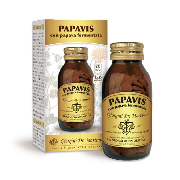 Giorgini Papavis Integratore Alimentare con Papaia Fermentata - 140 Pastiglie