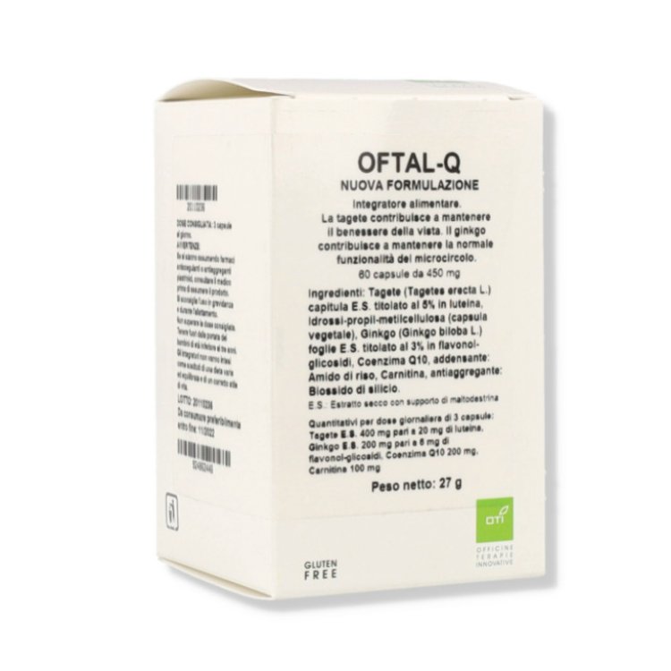 Oti Oftal Q Integratore per Vista con Tagete, Ginkgo e Coenzima Q10 - 60 Capsule Oti Oftal Q Integratore per Vista con Tagete, Ginkgo e Coenzima Q10 - 60 Capsule