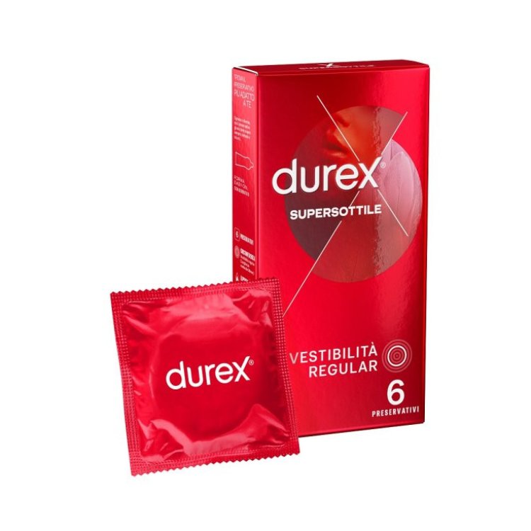 Durex Contatto Comfort Profilattici Ultra Sottili Lubrificati Easy-On 6 Pezzi