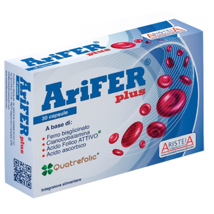 Arifer Plus Integratore Alimentare Ferro Vitamine e Minerali - 30 Capsule