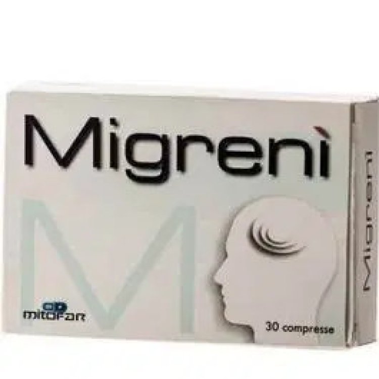 Mitofar Migreni' Integratore per Emicrania Partenio Zenzero 30 Compresse