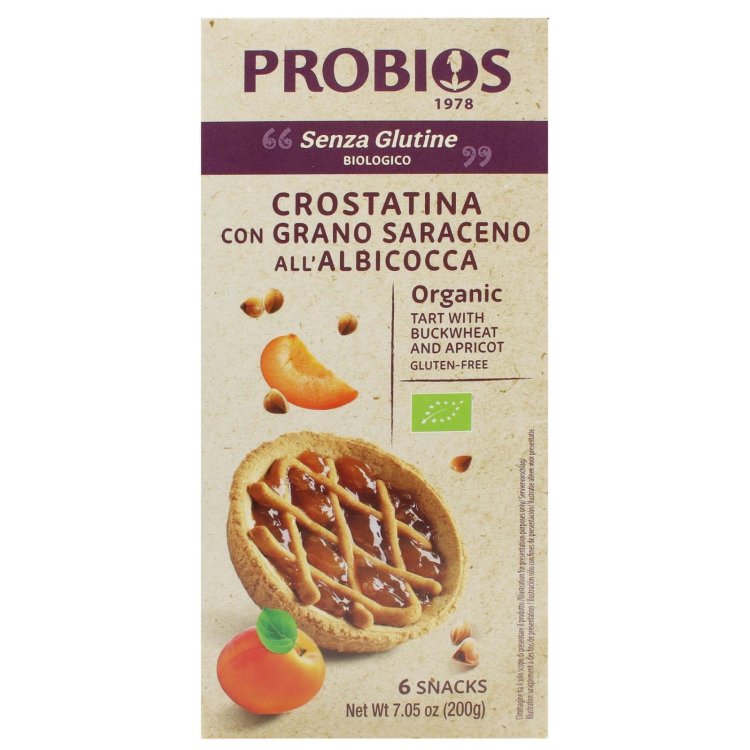 Probios Crostatina Grano Saraceno e Albicocca Senza Glutine 200g
