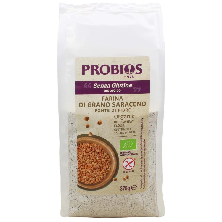 Probios Farina di Grano Saraceno Senza Glutine per Ricette Dolci e Salate 375g Probios Farina di Grano Saraceno Senza Glutine per Ricette Dolci e Salate 375g