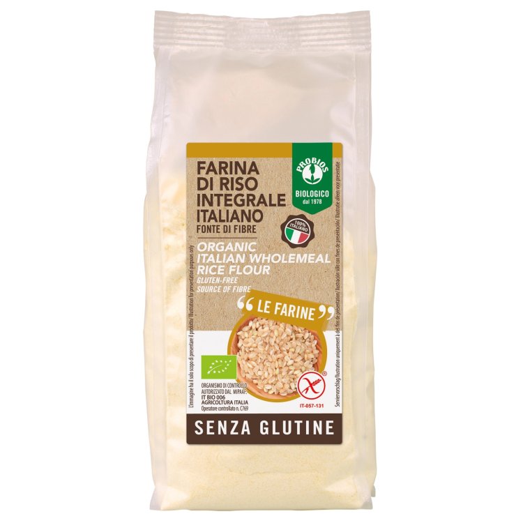 Probios Farina di Riso Integrale Senza Glutine Fonte di Fibre 375g Probios Farina di Riso Integrale Senza Glutine Fonte di Fibre 375g