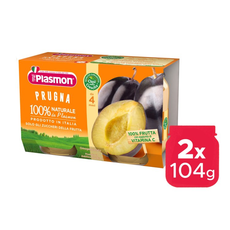 Plasmon Omogeneizzato Prugna da 4 mesi senza coloranti conservanti 2x104g Plasmon Omogeneizzato Prugna da 4 mesi senza coloranti conservanti 2x104g