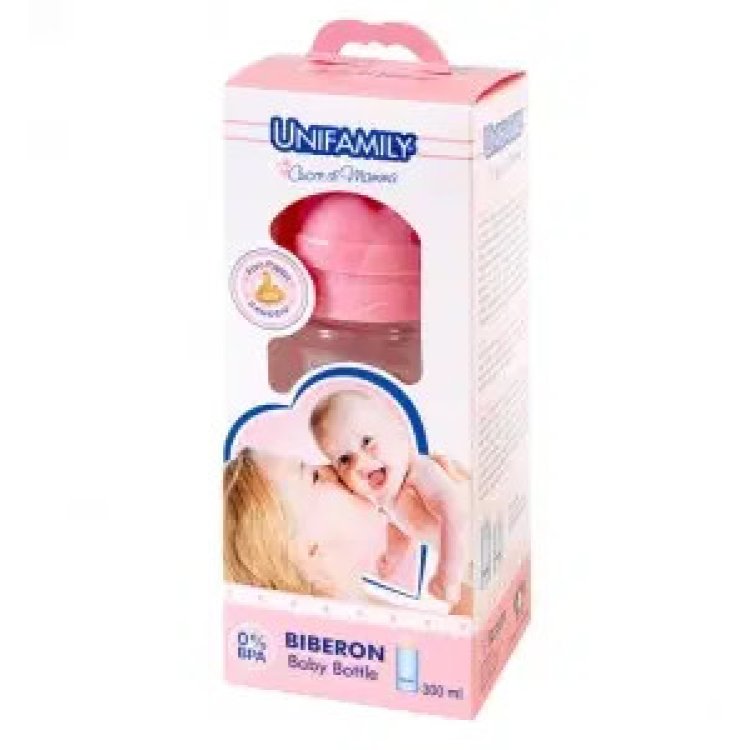 Unifamily Biberon 300ml in Caucciù per Neonata