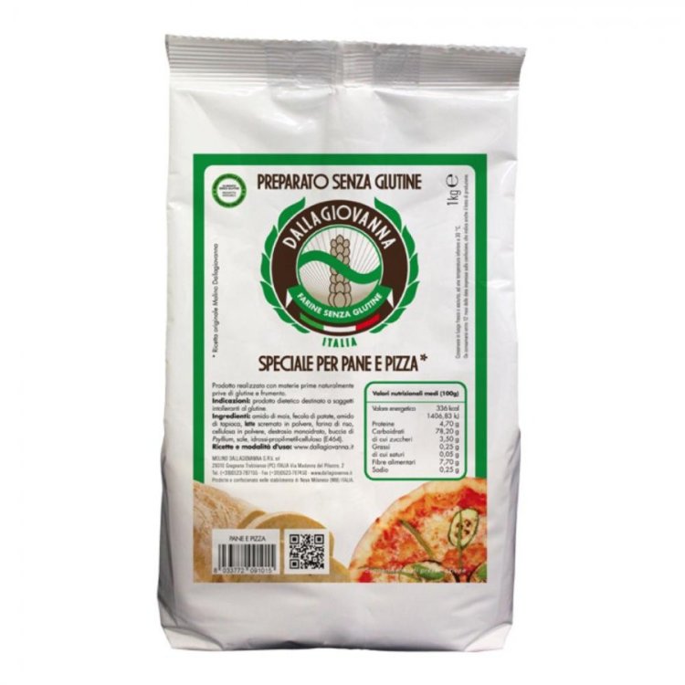 Molino Dallagiovanna Speciale Pane Pizza Miscela Senza Glutine 1Kg Molino Dallagiovanna Speciale Pane Pizza Miscela Senza Glutine 1Kg