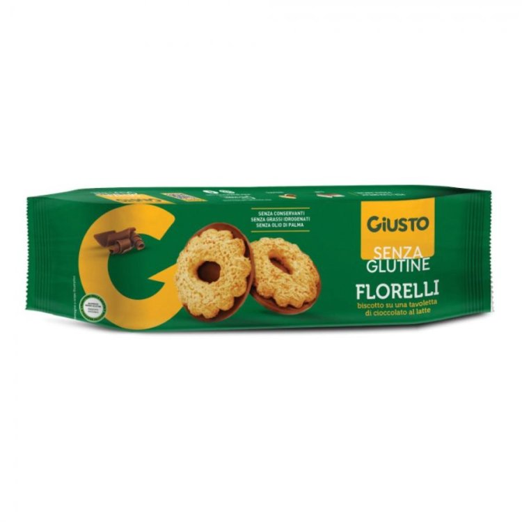 Giusto Florelli Biscotti Senza Glutine con Cioccolato al Latte 150g