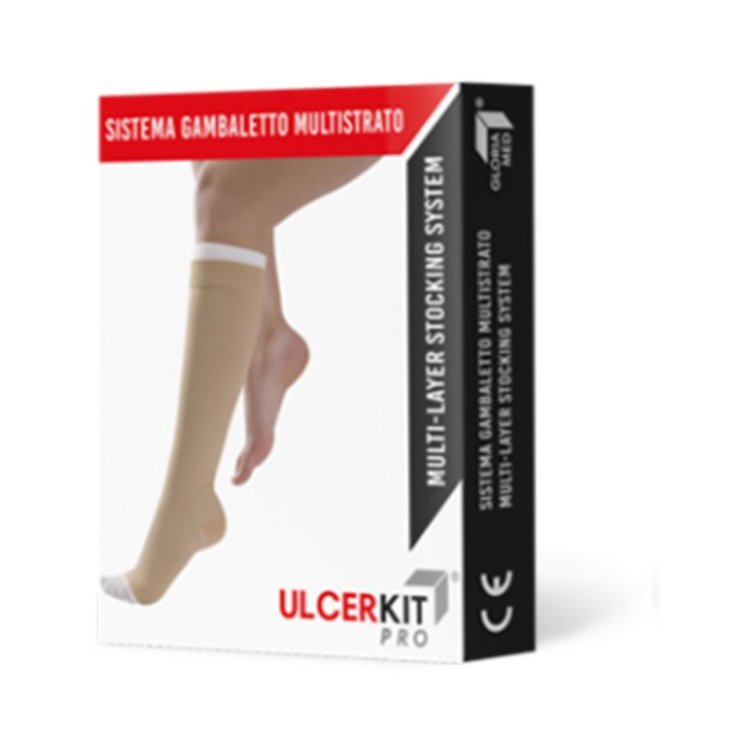 Gloria Med Ulcerkit Pro 35 Cotton Gambaletto Lungo XL 35/40 mmHg 1 Pezzo
