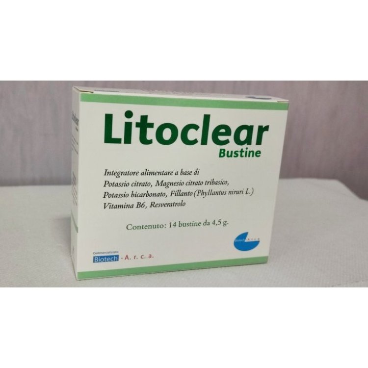 Biotech-Arca Litoclear Integratore per Funzionalit&agrave; Urinarie 14 Bustine
