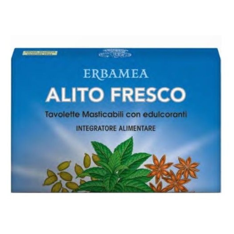 Erbamea Alito Fresco Tavolette Masticabili per Alito Fresco - 30 Tavolette