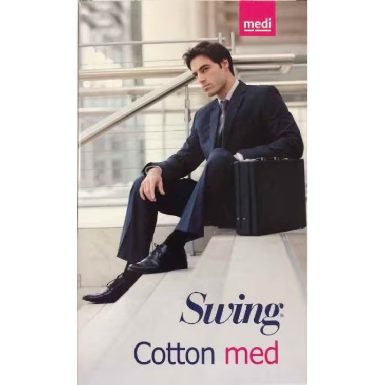 Medi Gambaletto Uomo Cotton Med 18 mmHg Marine Taglia 4