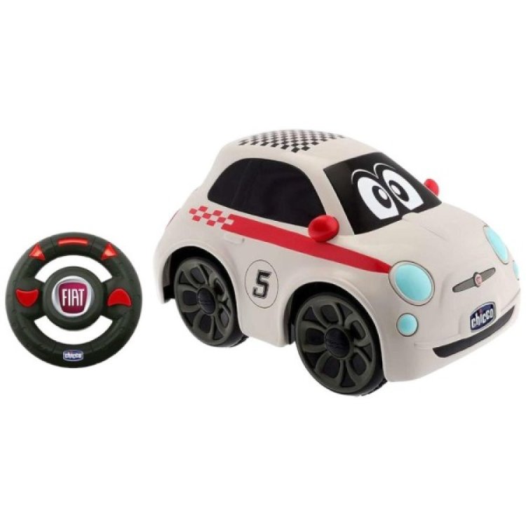 Chicco Fiat 500 Sport Auto Radiocomandata con Radiocomando a Volante 2+