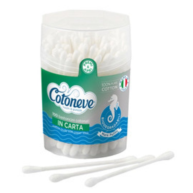 Cotoneve Bastoncini Puliorecchie Biodegradabili 100 Pezzi
