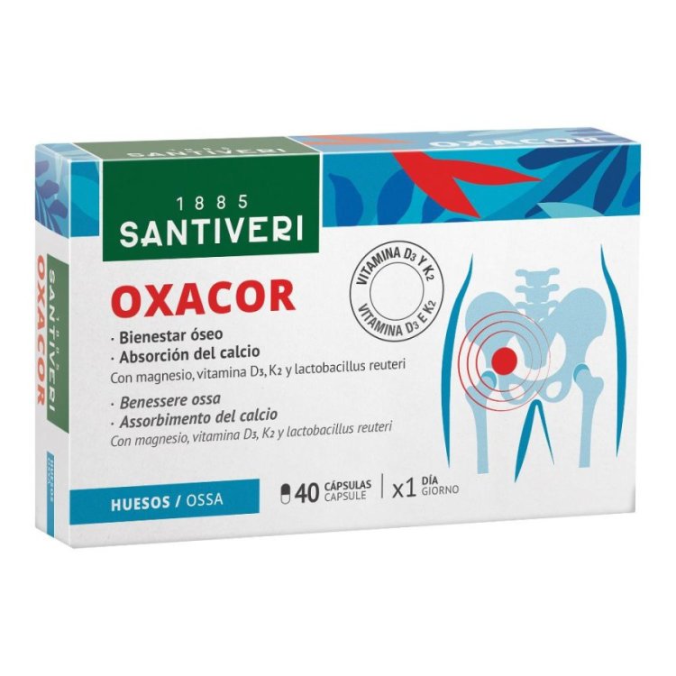 Santiveri Oxacor K2 Integratore Ossa Magnesio Vitamina D3 K2 40 Capsule Santiveri Oxacor K2 Integratore Ossa Magnesio Vitamina D3 K2 40 Capsule