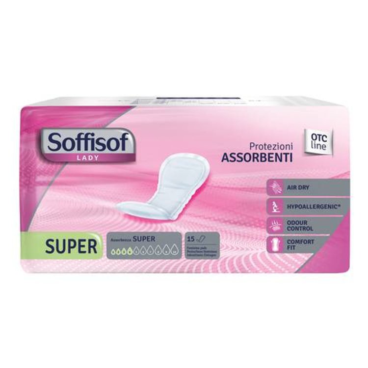 Soffisof Lady Super Assorbenti Incontinenza Donna 15 Pezzi