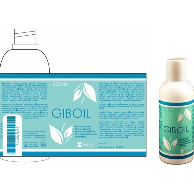Medicbio Giboil Detergente Attivo Cute e Mucose per Neonati 200ml