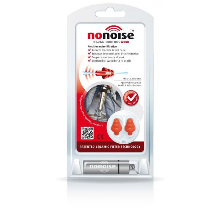 Farmacare Nonoise Inserti Auricolari Lavoro Ceramico Zirconio 29,5 dB 2 Tappi