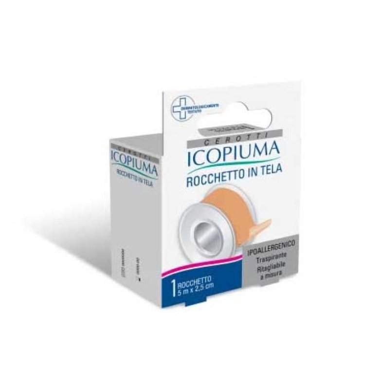 Icopiuma Cerotto Rocchetto Seta Bianca Ipoallergenico 2,5 cm x 5 m