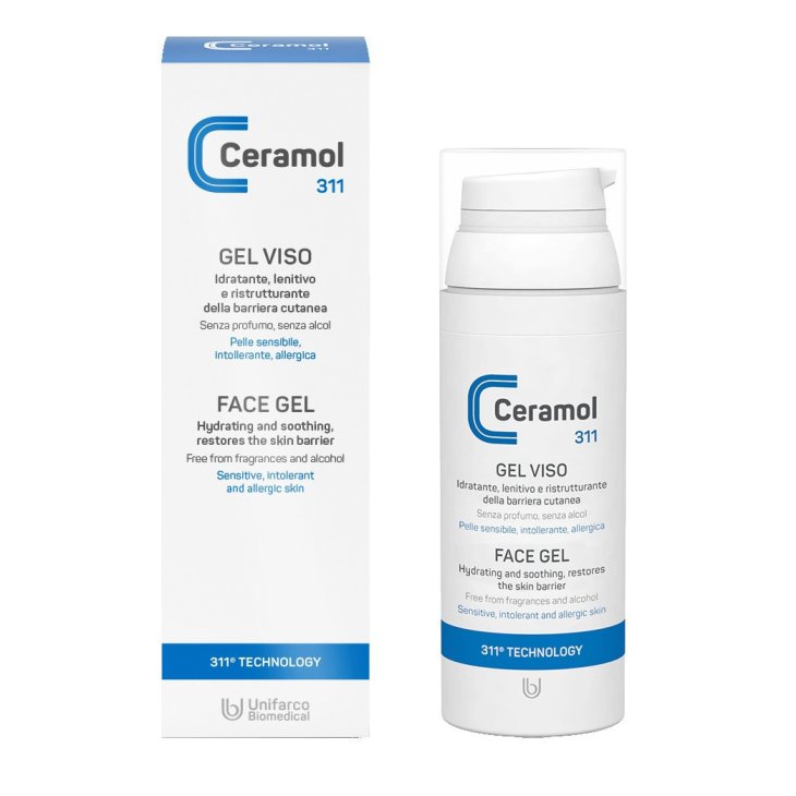 Ceramol 311 Gel Viso Idratante Ristrutturante Pelli Sensibili 50ml