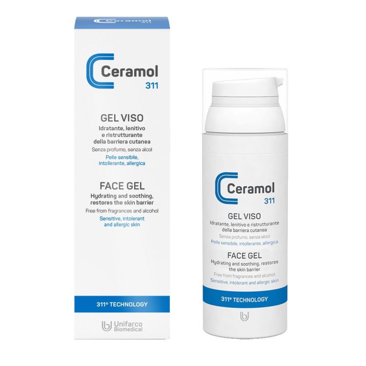 Ceramol 311 Gel Viso Idratante Ristrutturante Pelli Sensibili 50ml
