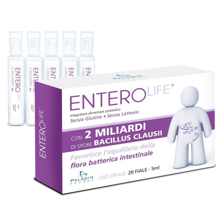 Paladin pharma Enterolife Integratore Probiotico Flora Batterica Intestinale 20 Fiale