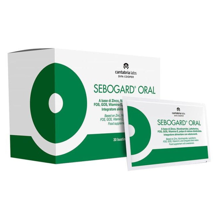 Sebogard Oral Integratore Alimentare per Pelle con Zinco, Vitamina E 30 Bustine Sebogard Oral Integratore Alimentare per Pelle con Zinco, Vitamina E 30 Bustine