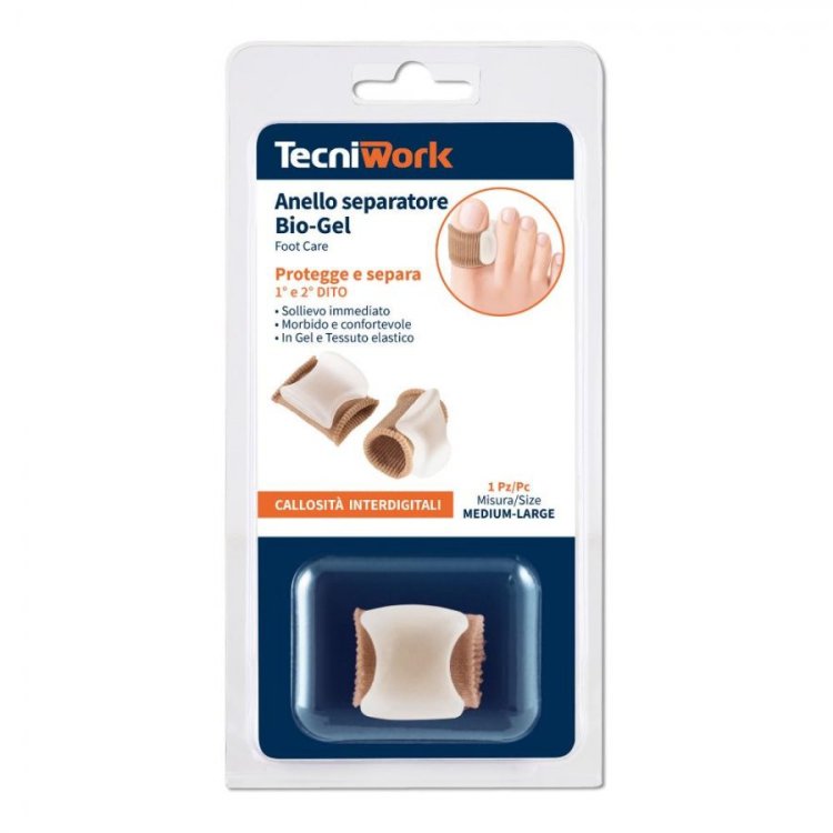 Tecniwork Bio-Gel Anello Separa Alluce M/L per Alluce Valgo Tecniwork Bio-Gel Anello Separa Alluce M/L per Alluce Valgo